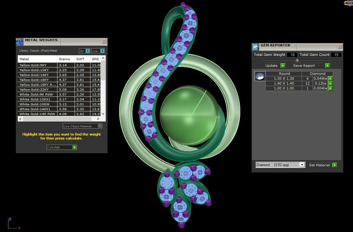 Women Pearl Pendant 3dm STL OBJ FBX Renders Details 3D print model_3