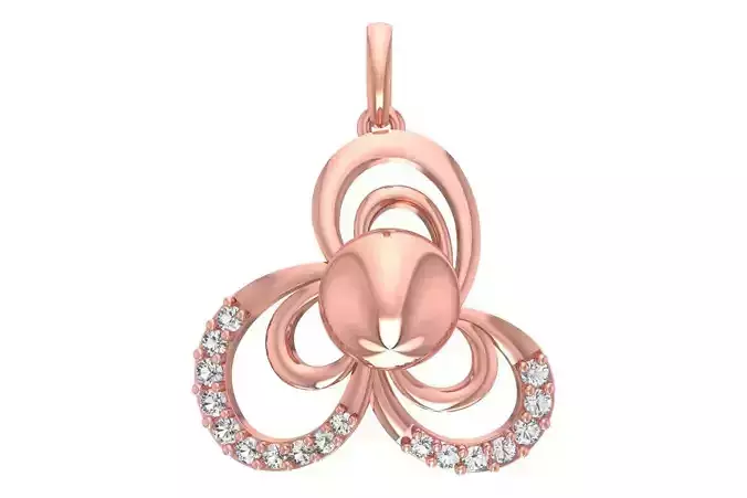 Women Pearl Pendant 3dm STL OBJ FBX Renders Details