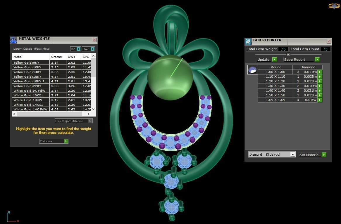 Women Pearl Pendant 3dm STL OBJ FBX Renders Details 3D print model_3