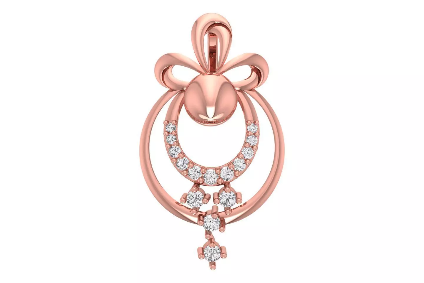 Women Pearl Pendant 3dm STL OBJ FBX Renders Details 3D print model_0