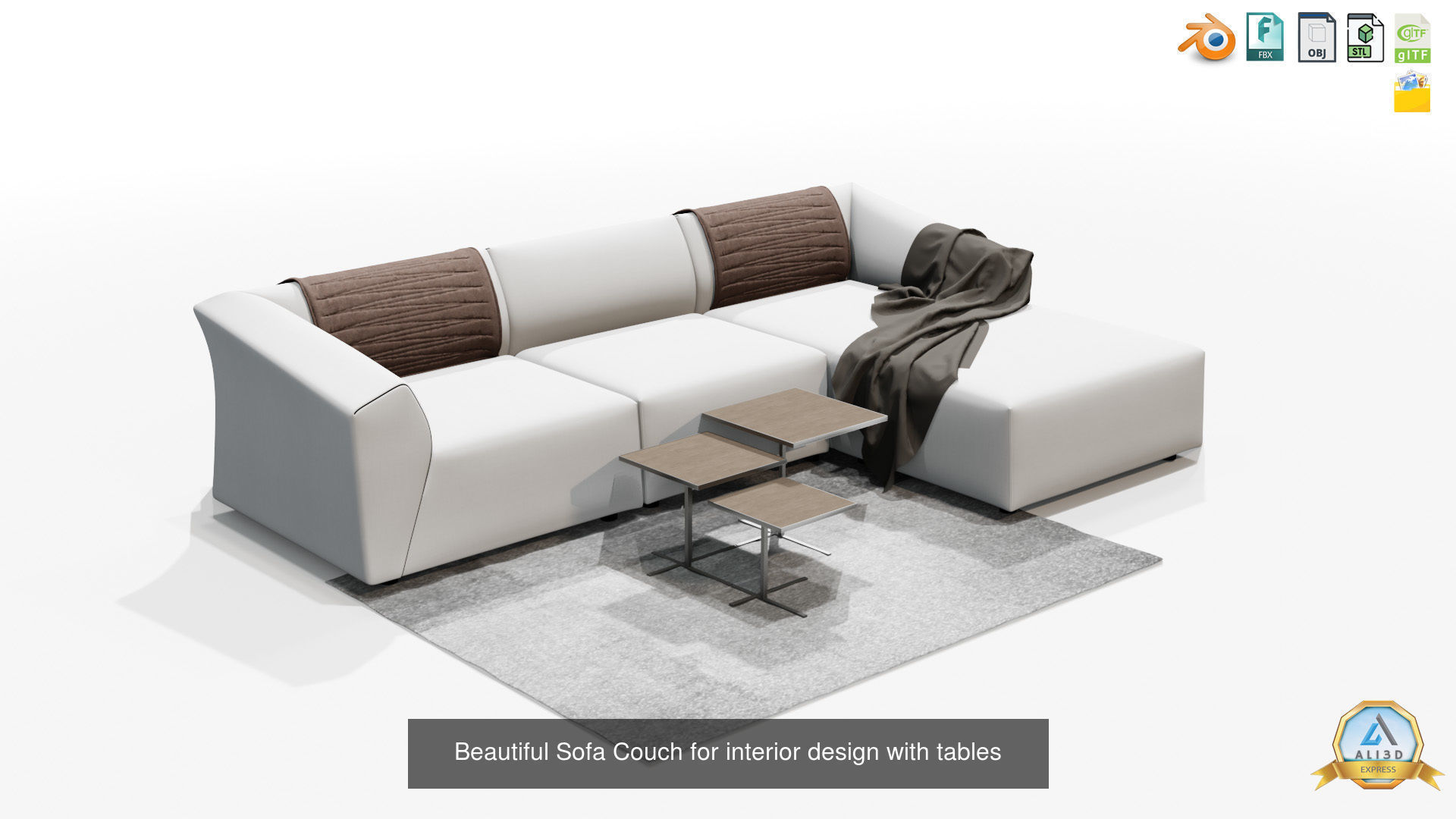 Collection of 10 Modern Couch Sofas for Architecture Design _11