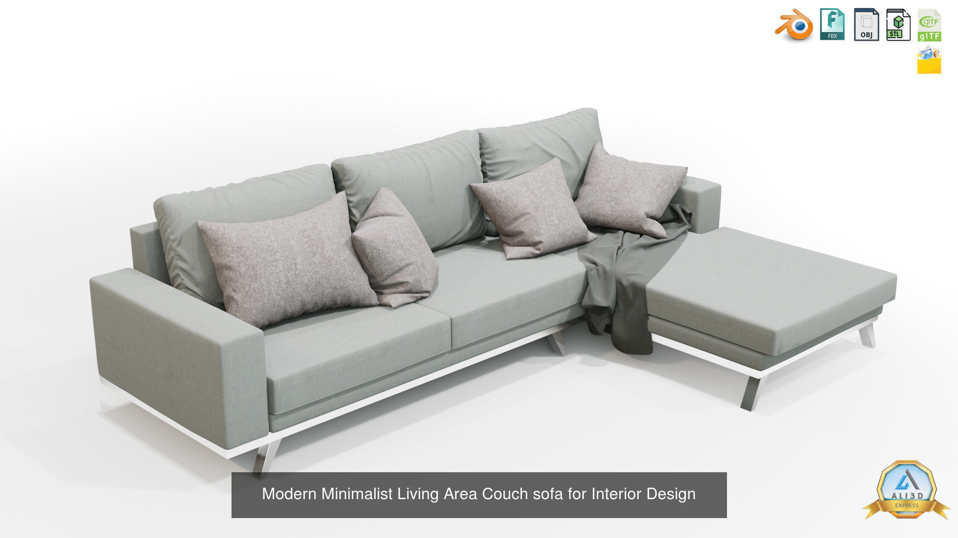 Collection of 10 Modern Couch Sofas for Architecture Design _5