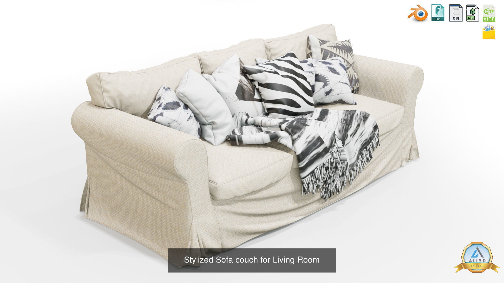 Collection of 10 Modern Couch Sofas for Architecture Design _3