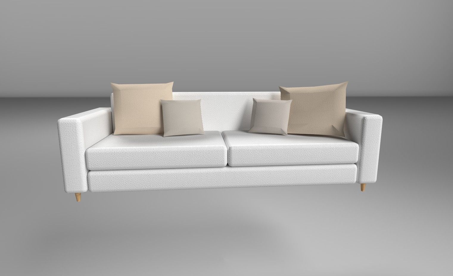 Sofa Lowpolygon Low-poly 3D model_2