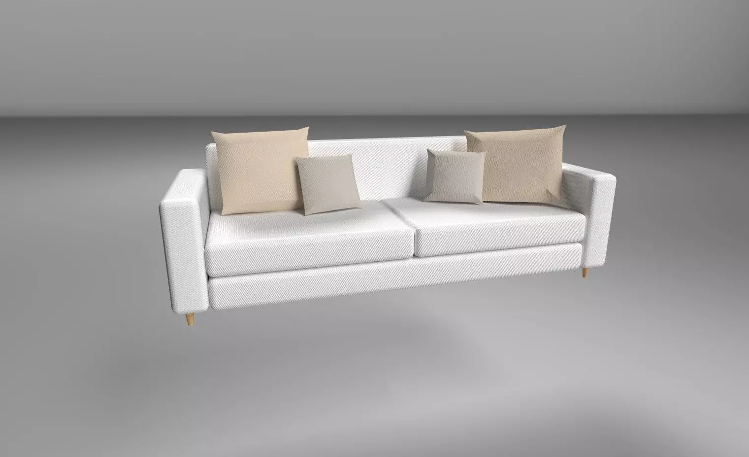 Sofa Lowpolygon Low-poly 3D model_0