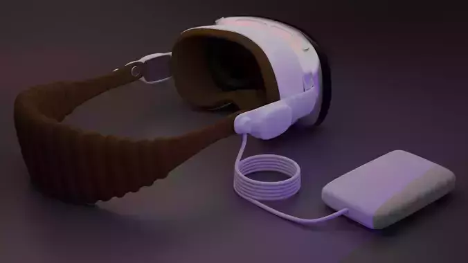 Apple VR headset 3D model