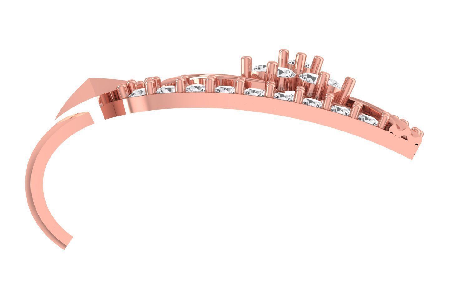 Woman Fancy Earring 3dm STL OBJ FBX Renders Details 3D print model_2