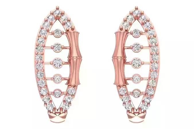 Woman Fancy Earring 3dm STL OBJ FBX Renders Details