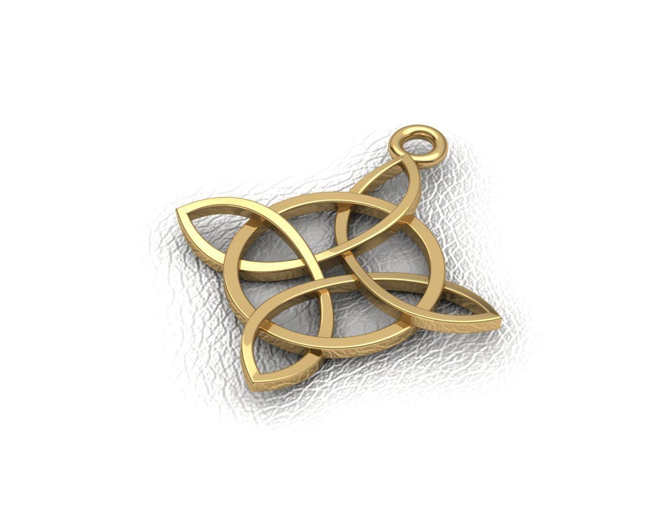 witch knot charm 3D print model_1