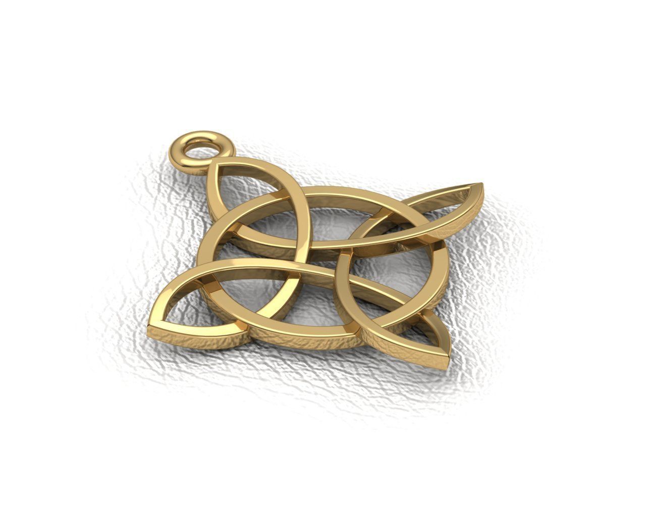 witch knot charm 3D print model_2