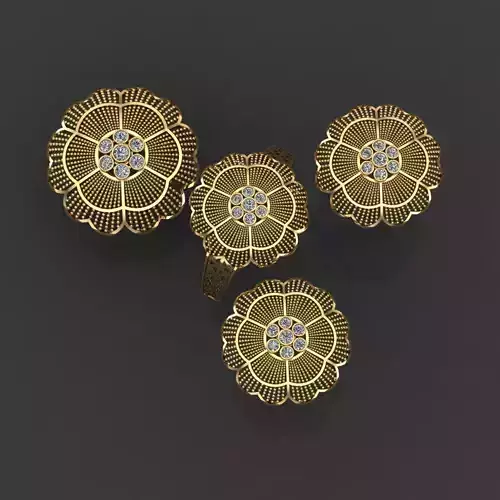 Traditional Indian locket and necklace Design 3D print Mode