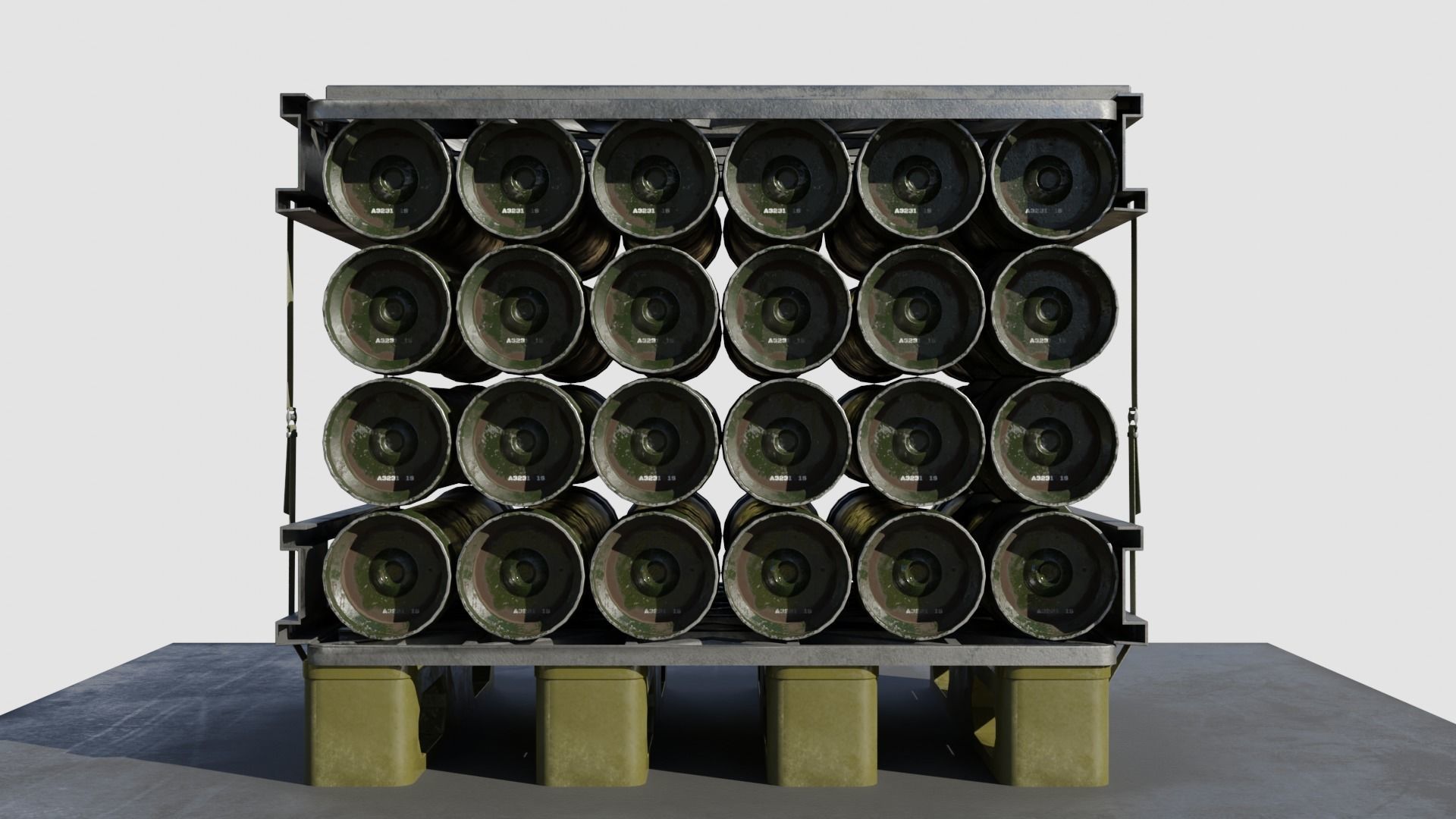 Military Cartridge Cargo weapons  4k pbr textures Low-poly 3D model_7