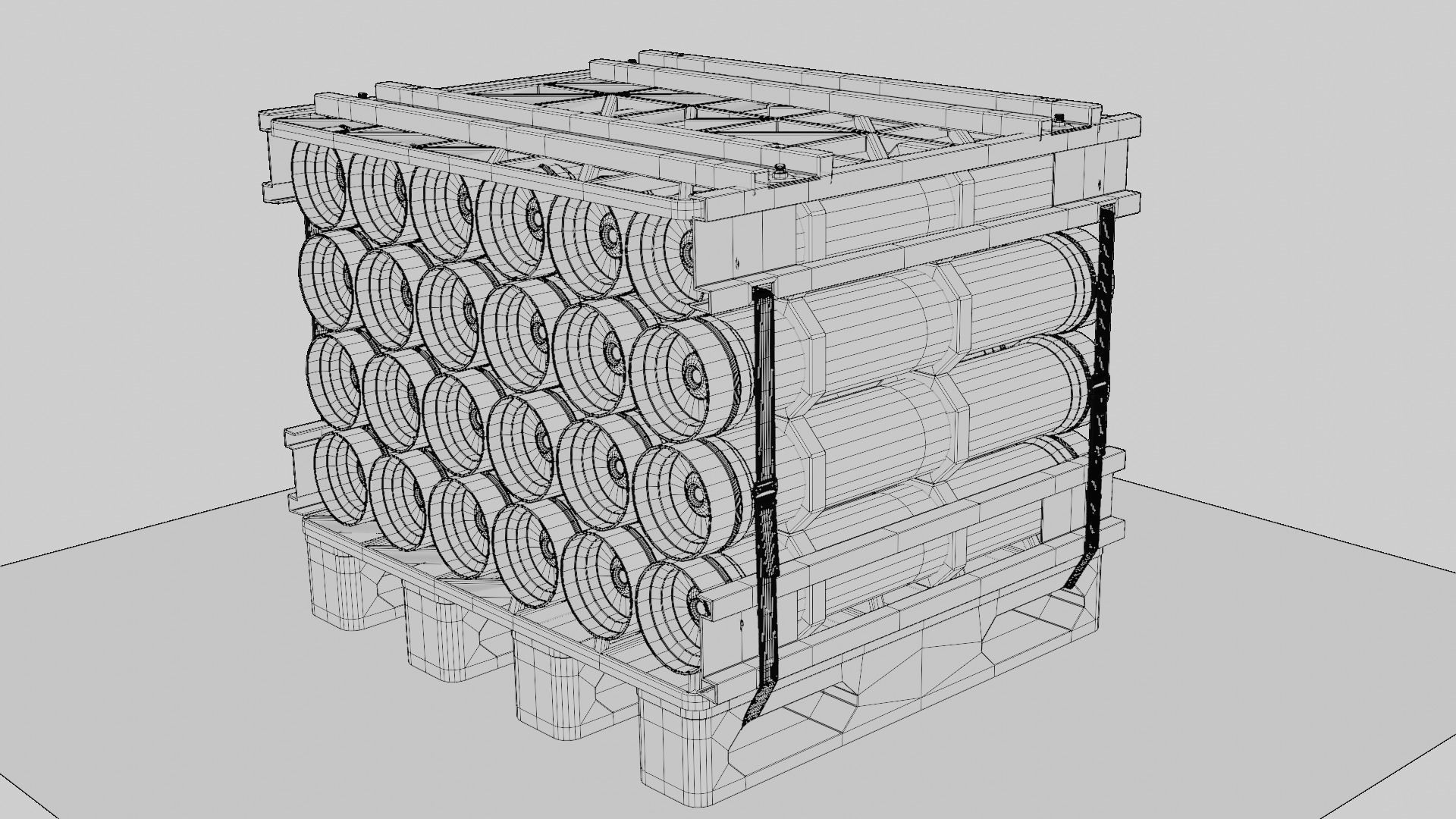 Military Cartridge Cargo weapons  4k pbr textures Low-poly 3D model_9