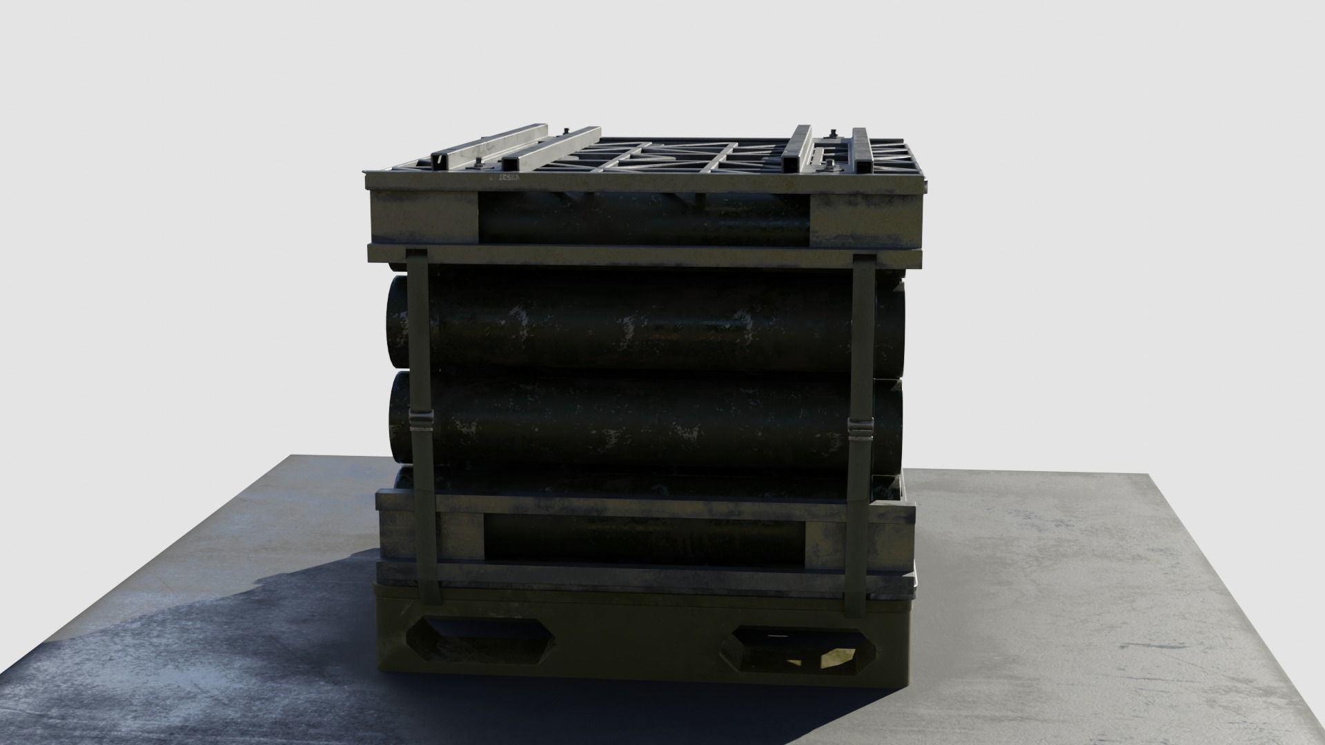 Military Cartridge Cargo weapons  4k pbr textures Low-poly 3D model_2