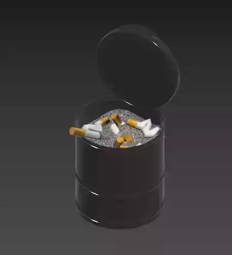 Car ashtray 3d Model Low Poly
