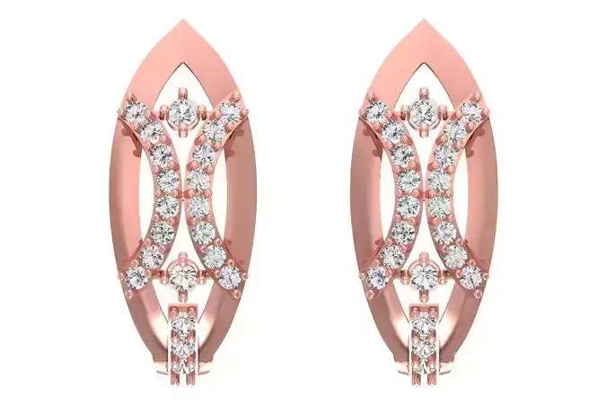 Woman Fancy Earring 3dm STL OBJ FBX Renders Details