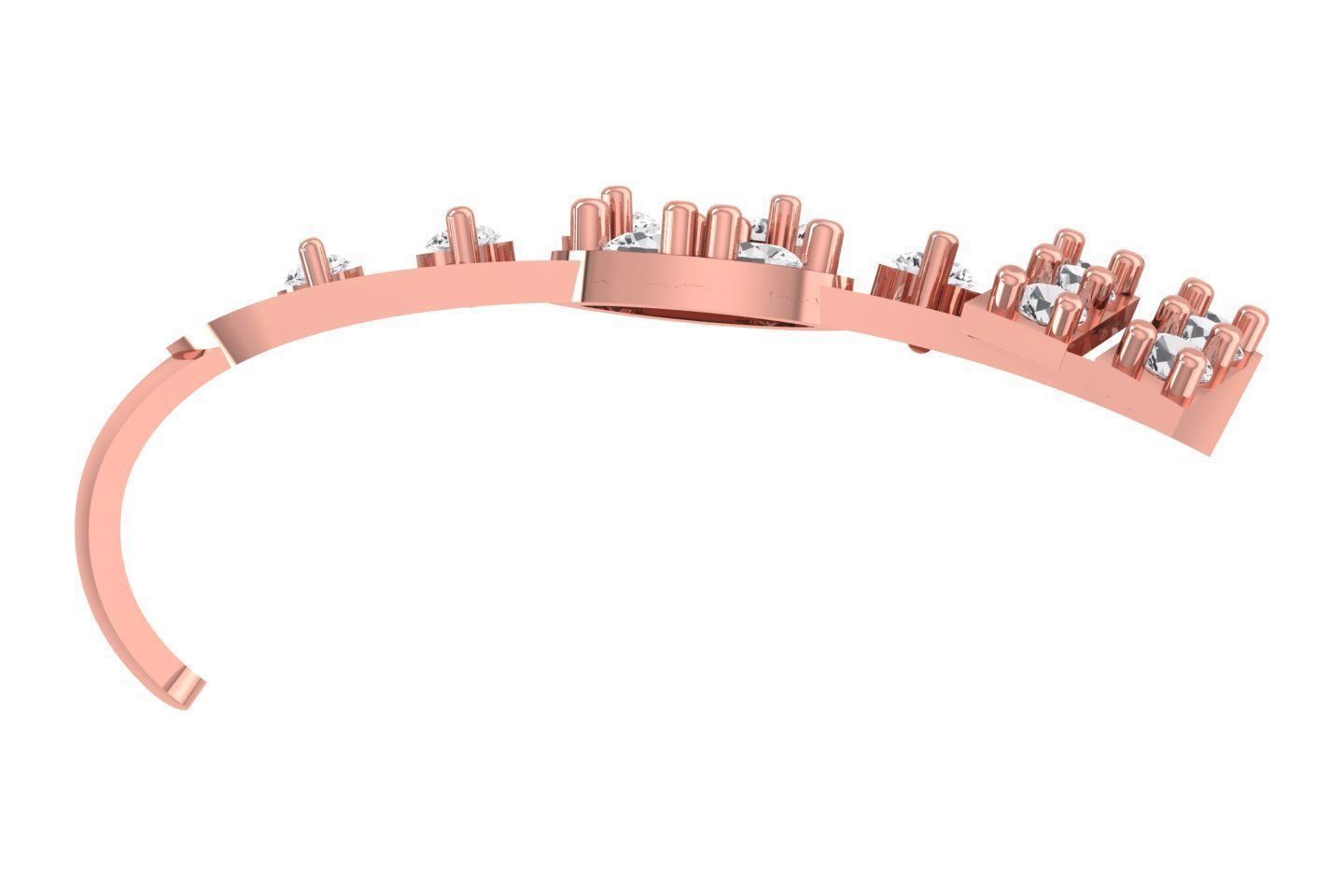 Woman Fancy Earring 3dm STL OBJ FBX Renders Details 3D print model_2