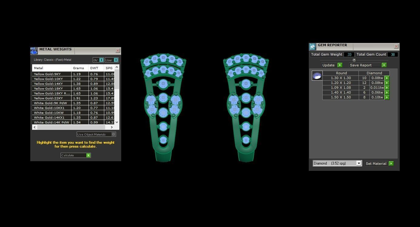 Woman Fancy Earring 3dm STL OBJ FBX Renders Details 3D print model_3