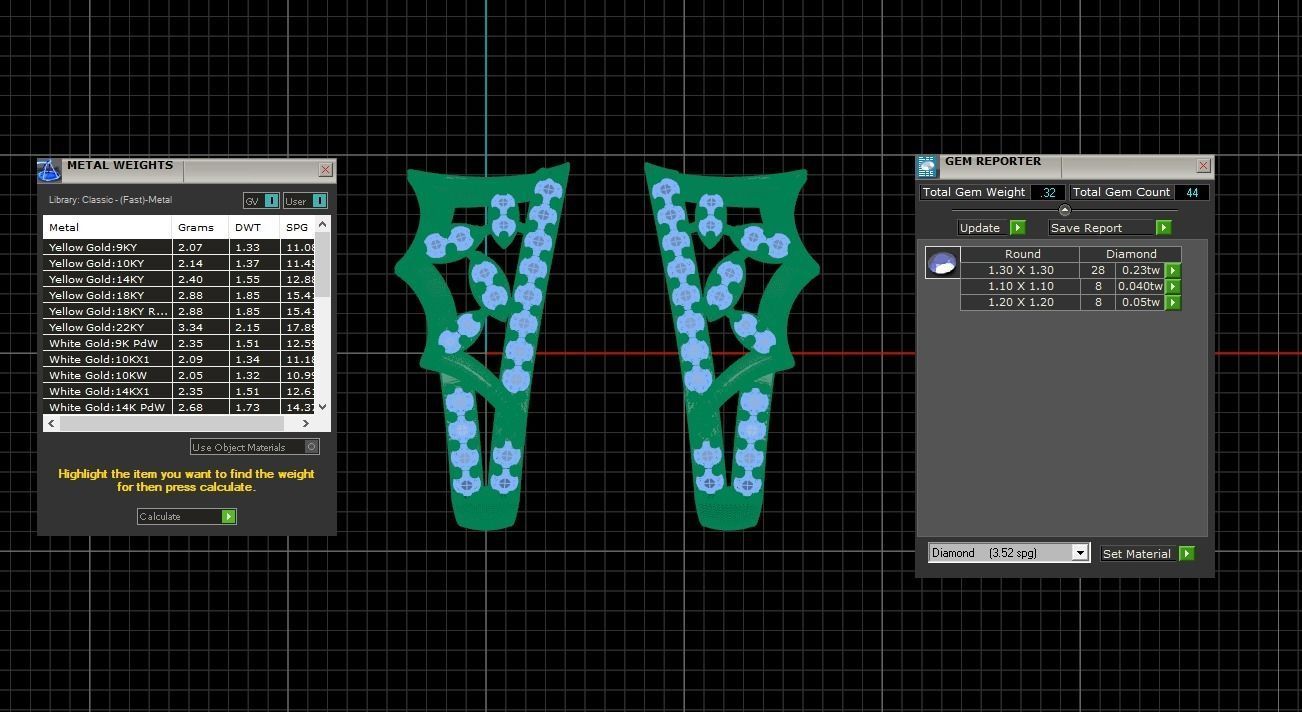 Woman Fancy Earring 3dm STL OBJ FBX Renders Details 3D print model_3