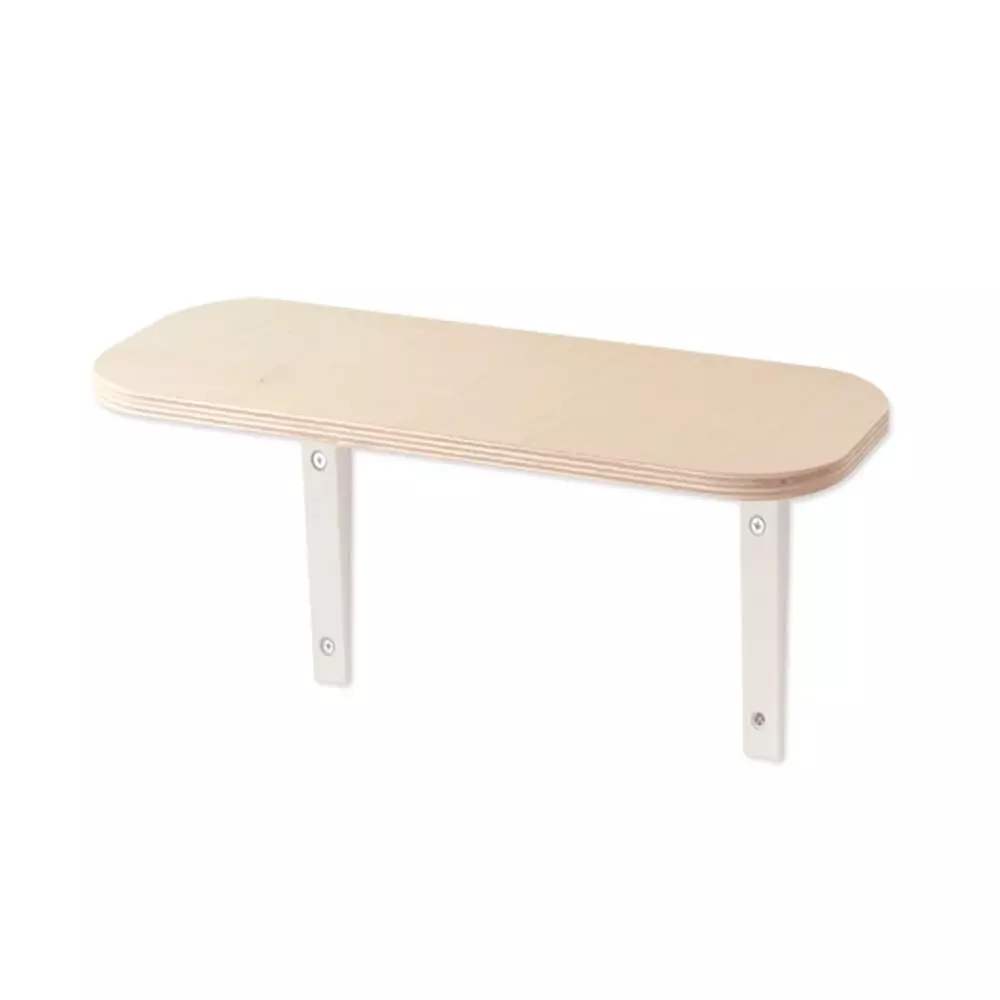 Birch Wall Shelf with Screws 3D model_0