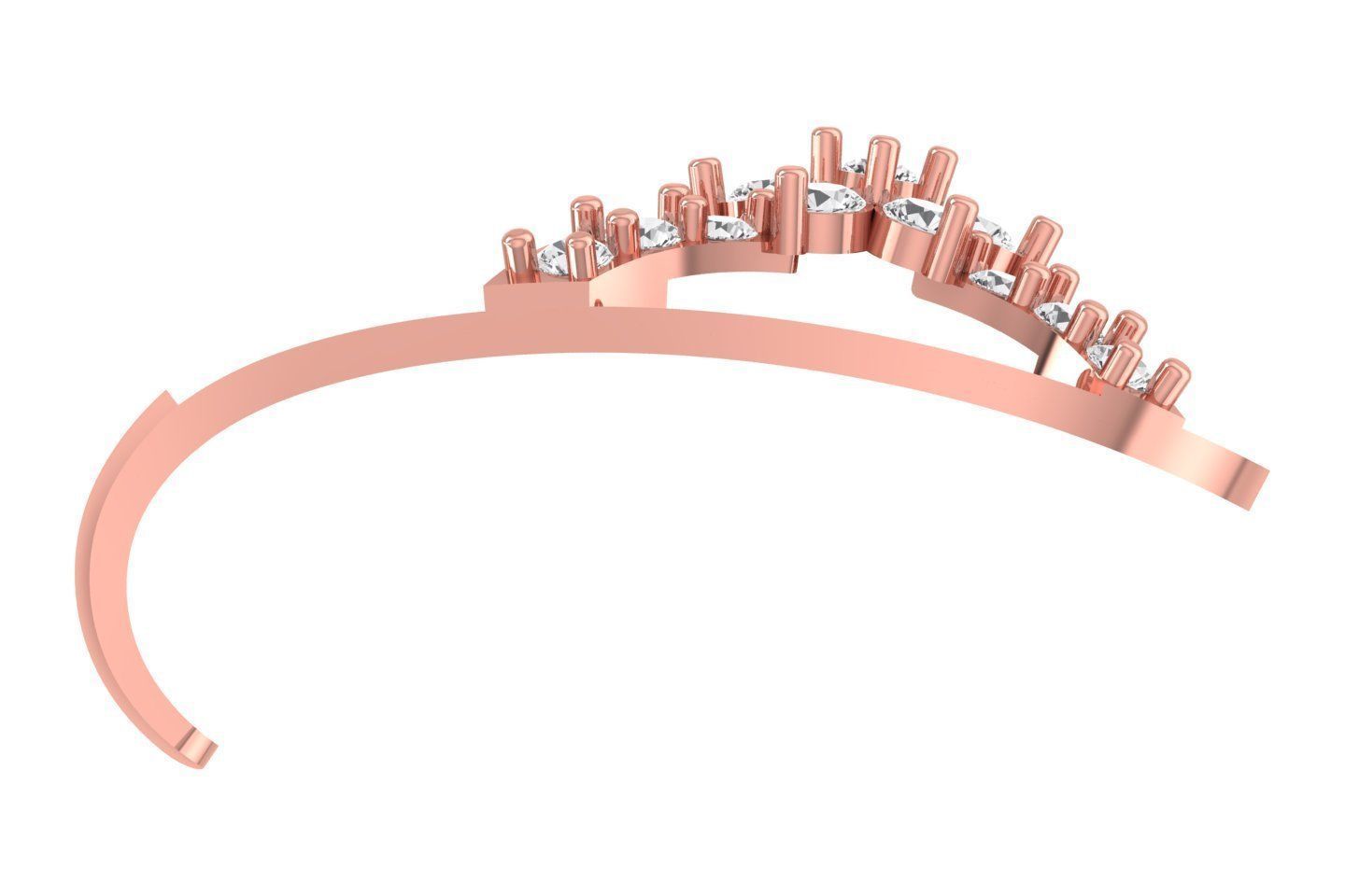 Woman Fancy Earring 3dm STL OBJ FBX Renders Details 3D print model_1