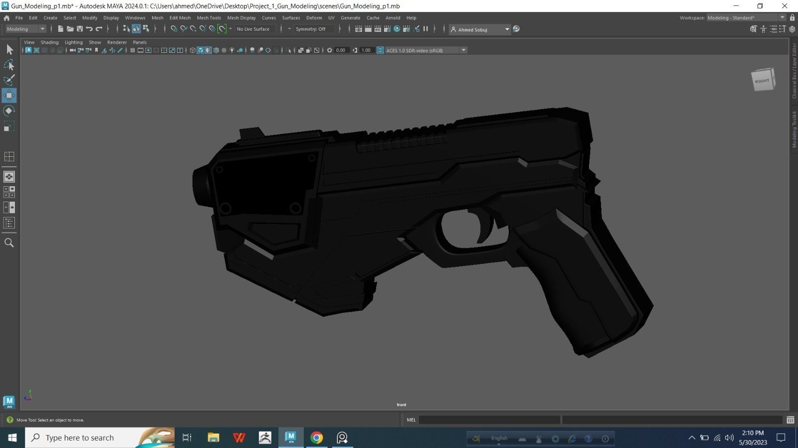 Hard Surface Gun Model free 3D model CGTrader