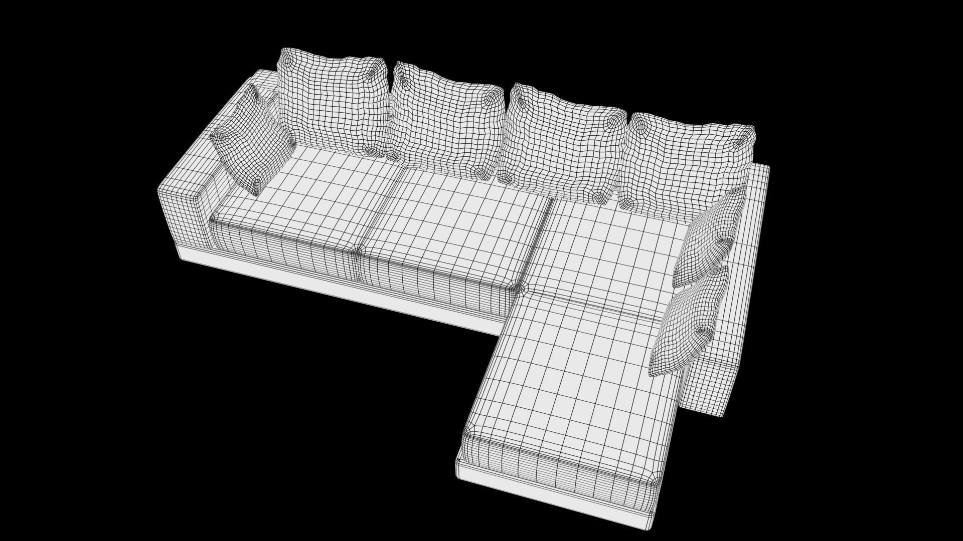 Realistic sofa 3D model_8