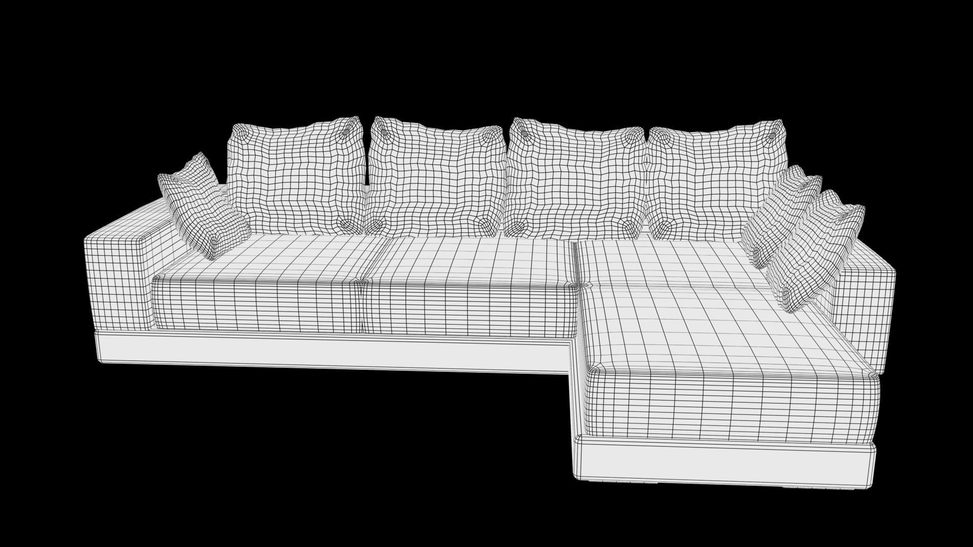 Realistic sofa 3D model_5