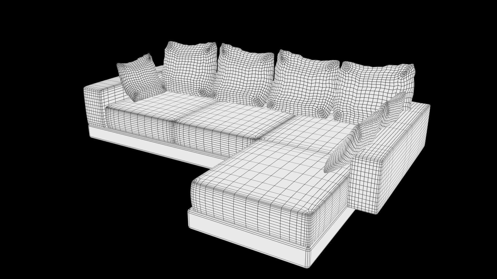 Realistic sofa 3D model_6