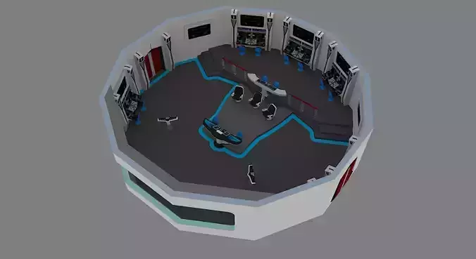 USS Stargazer Bridge Kelvin Timeline 3D model