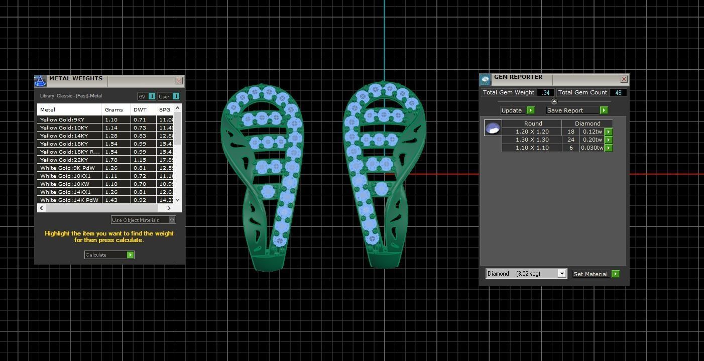 Woman Fancy Earring 3dm STL OBJ FBX Renders Details 3D print model_3