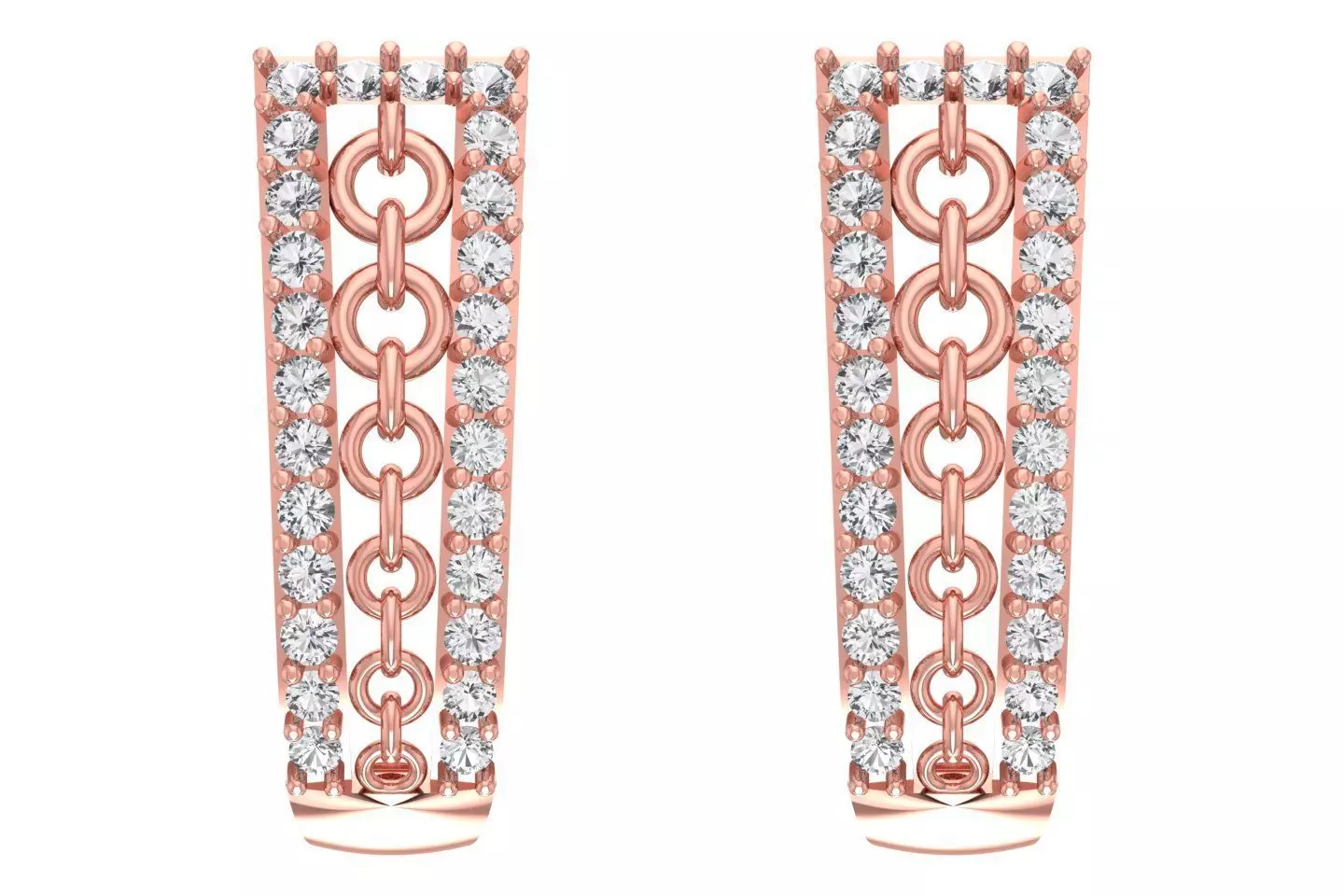 Woman Fancy Earring 3dm STL OBJ FBX Renders Details 3D print model_0