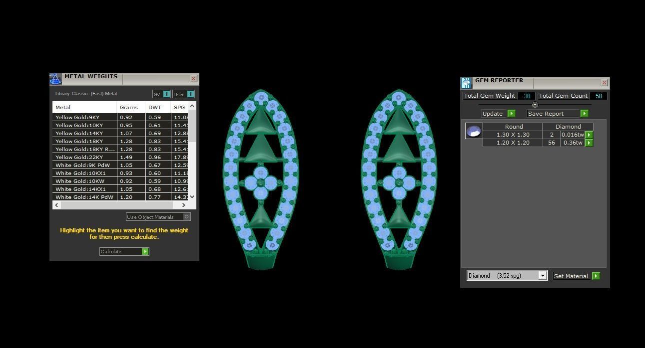 Woman Fancy Earring 3dm STL OBJ FBX Renders Details 3D print model_3