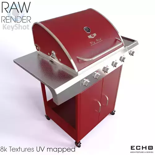 Red Grill  Low-poly 3D model