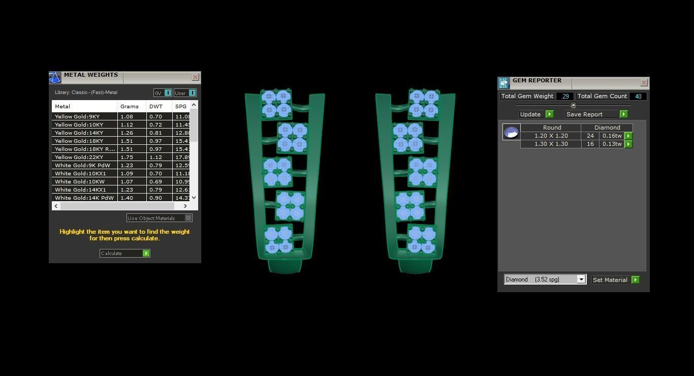 Woman Fancy Earring 3dm STL OBJ FBX Renders Details 3D print model_3