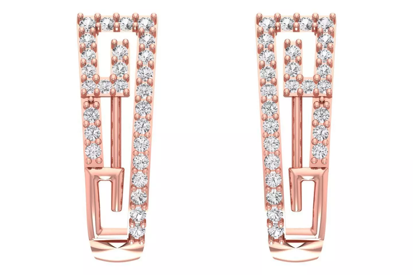 Woman Fancy Earring 3dm STL OBJ FBX Renders Details 3D print model_0