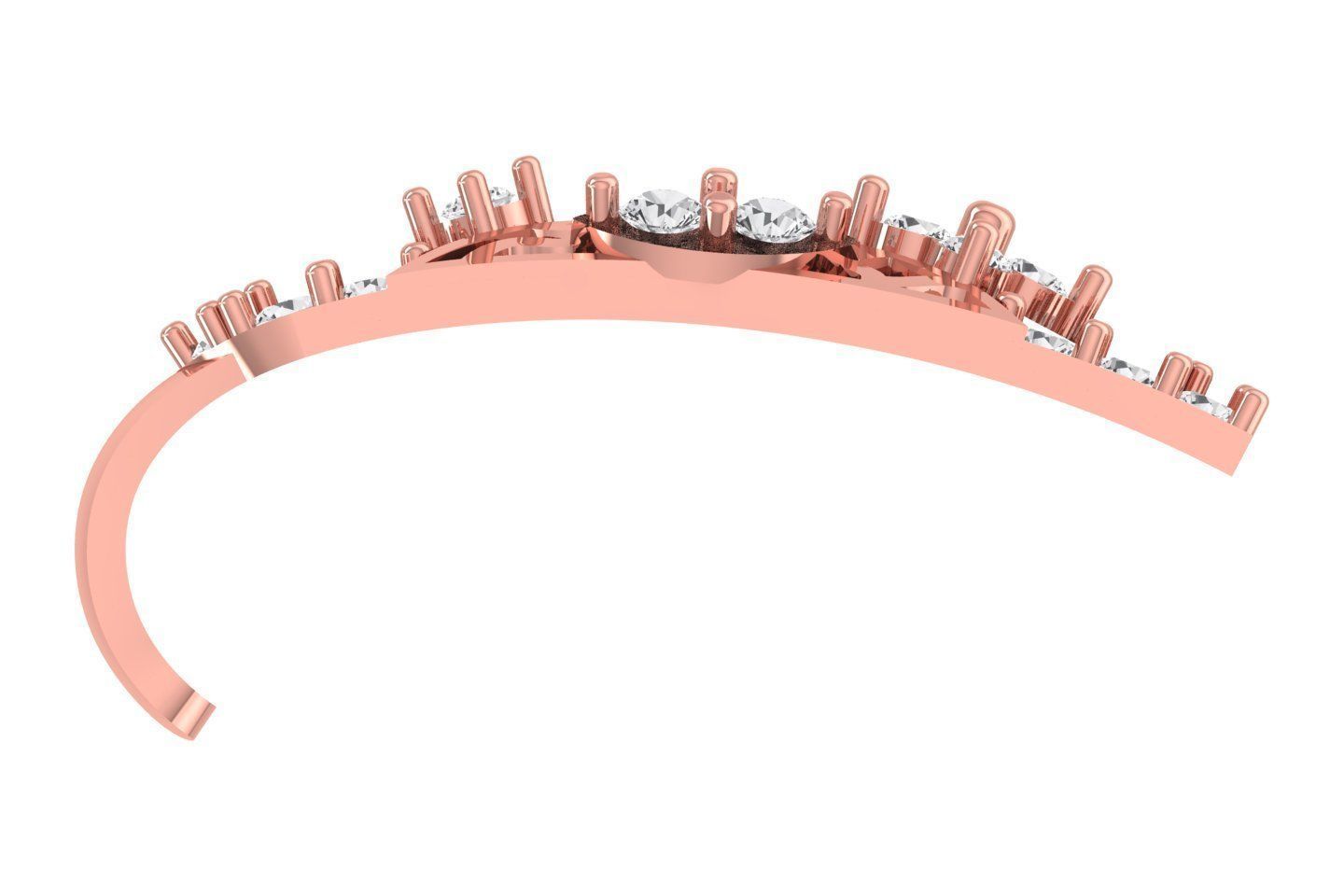 Woman Fancy Earring 3dm STL OBJ FBX Renders Details 3D print model_1