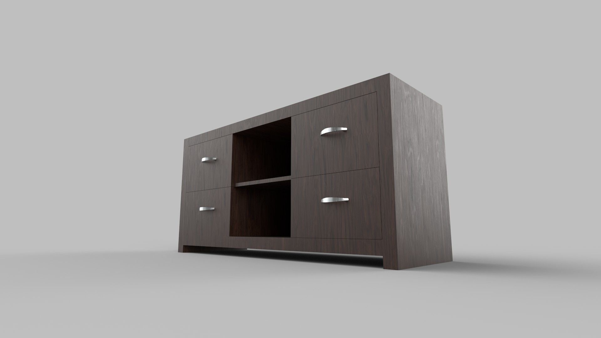 cabinet Low-poly 3D model_2