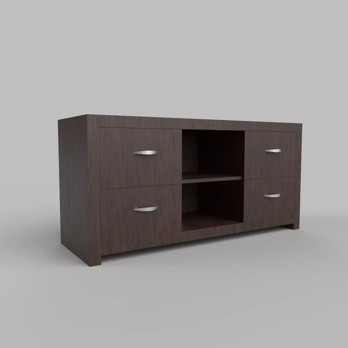 cabinet Low-poly 3D model_0