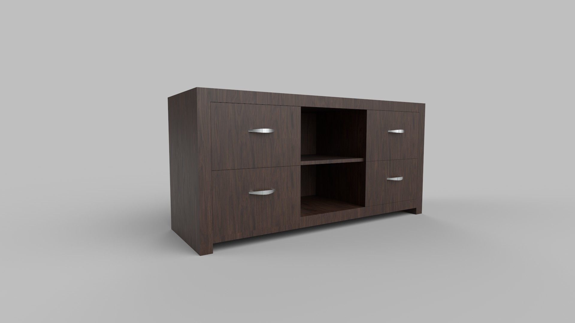cabinet Low-poly 3D model_5