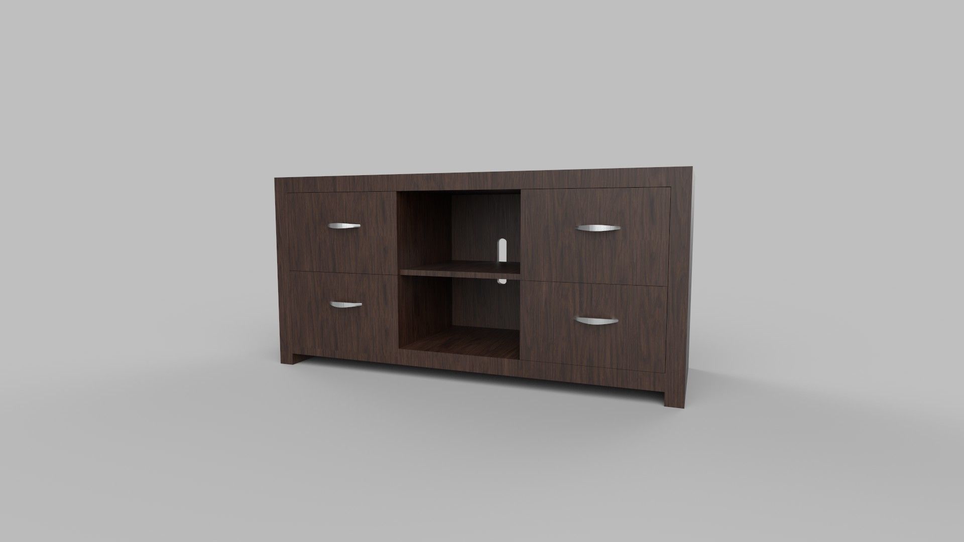 cabinet Low-poly 3D model_1