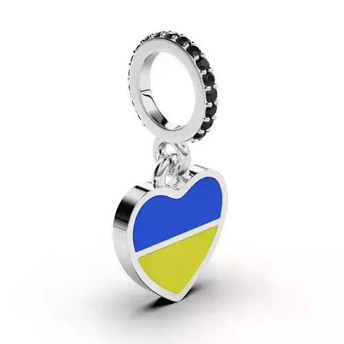 pendant charm Enamel flag of Ukraine