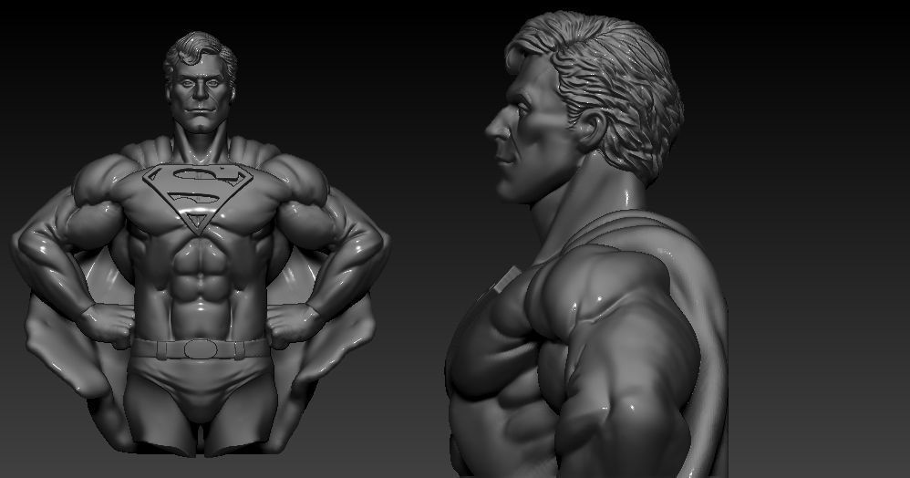 Superman Fan Art Statue 3d Printable 3D print model_1