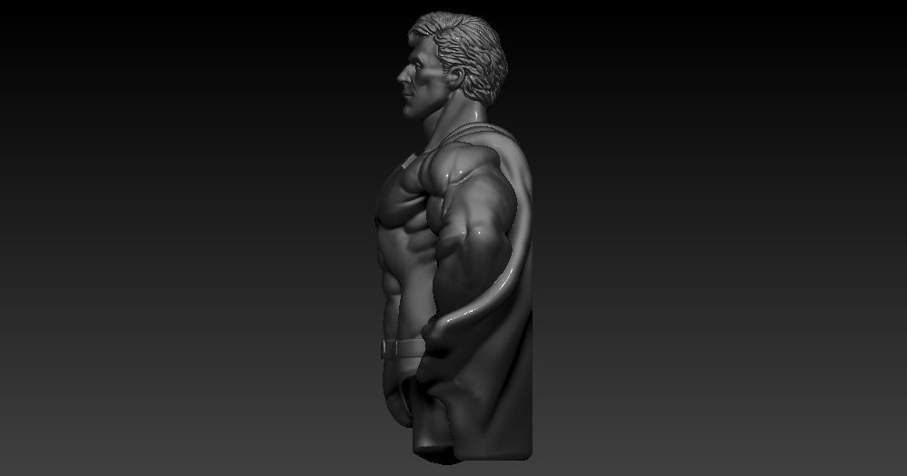 Superman Fan Art Statue 3d Printable 3D print model_7