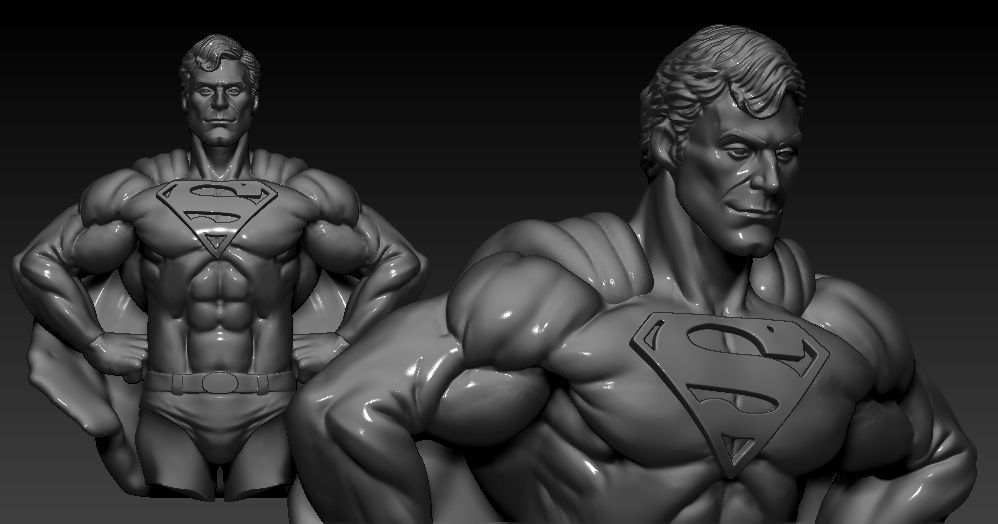 Superman Fan Art Statue 3d Printable 3D print model_2