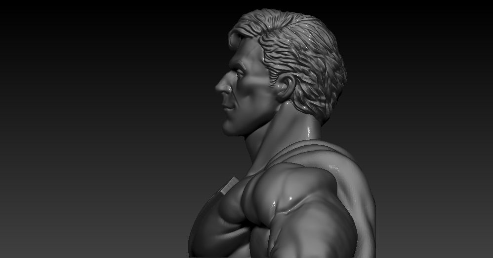 Superman Fan Art Statue 3d Printable 3D print model_6