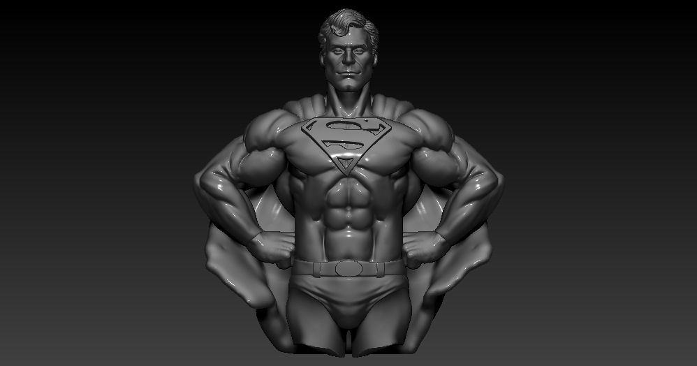 Superman Fan Art Statue 3d Printable 3D print model_3