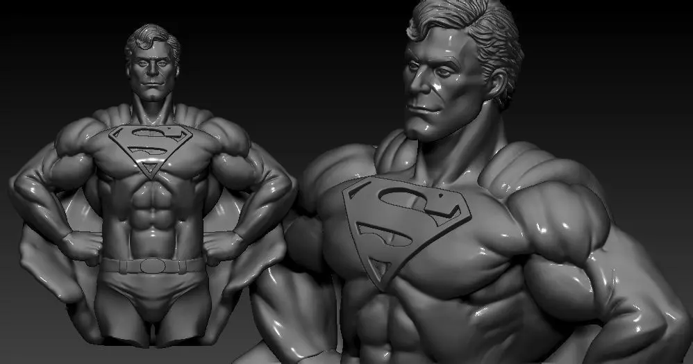 Superman Fan Art Statue 3d Printable 3D print model_0