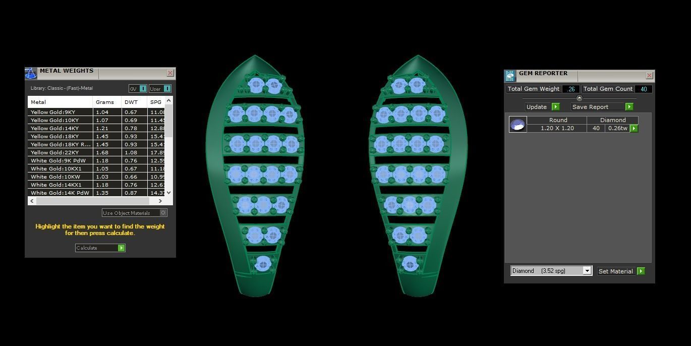 Woman Fancy Earring 3dm STL OBJ FBX Renders Details 3D print model_3