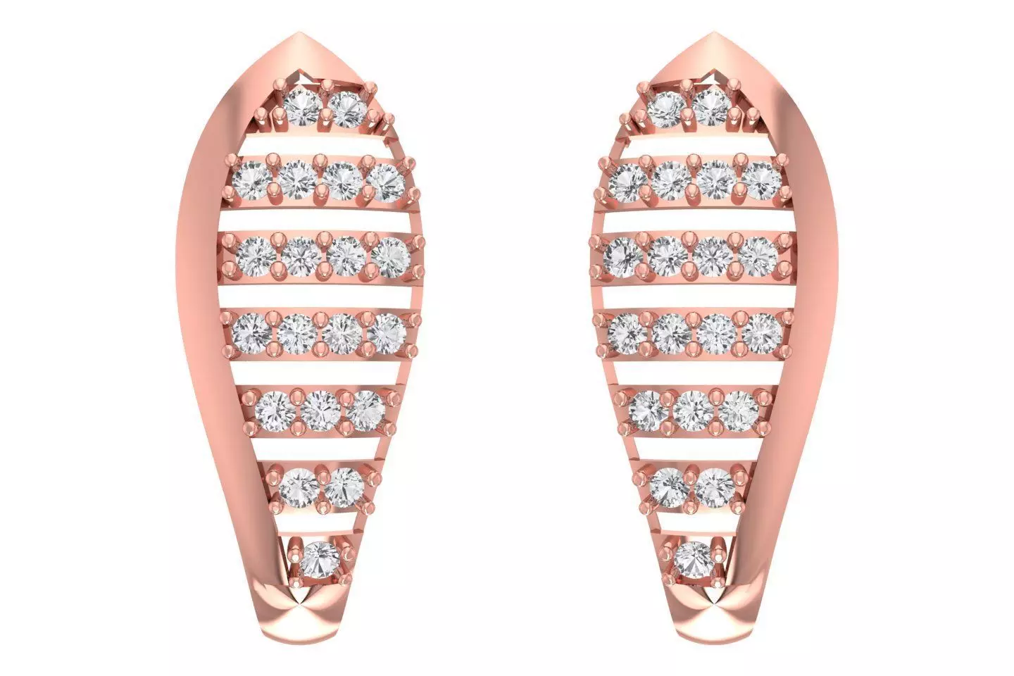 Woman Fancy Earring 3dm STL OBJ FBX Renders Details 3D print model_0